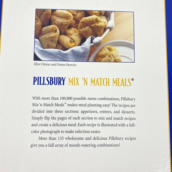 Pillsbury Mix n Match Meals Cookbook Hardcover Coil Recipes Cards - Picture 2 of 12